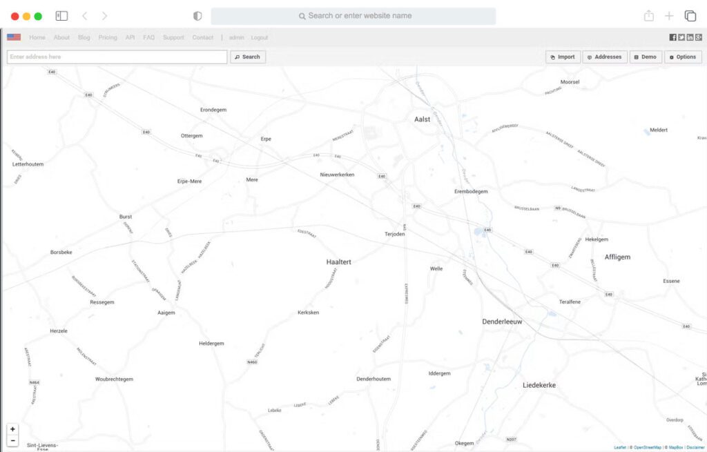 Screenshot from RouteXL Route Optimization Software